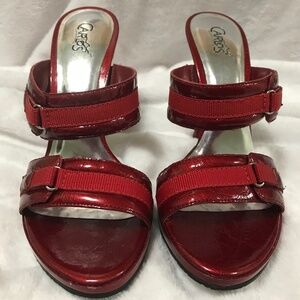 Carlos By Carlos Santana Womens Red 4" High Heel Size 9 M